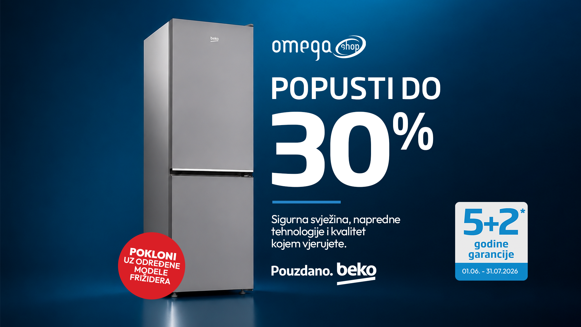 Beko frižideri i zamrzivači uz popuste do 30%